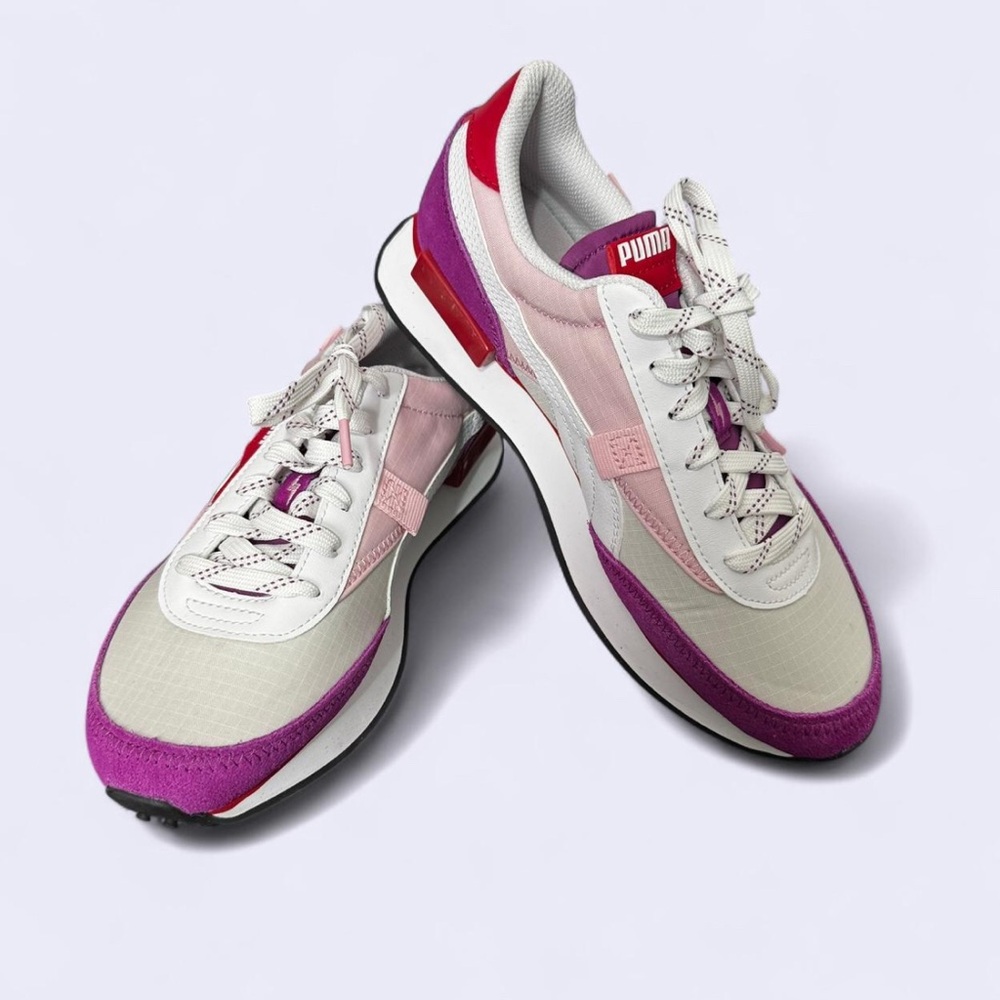 PUMA Future Rider Plum Women's 8.5 Sneakers Purple Pink Trainer Streetwear‎